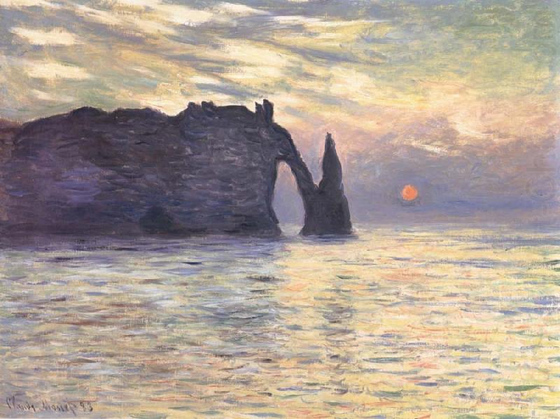 Claude Monet The Cliff,Etretat,Sunset china oil painting image